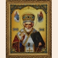 Набор для вышивания бисером КАРТИНЫ БИСЕРОМ "Икона святителя Николая Чудотворца"
